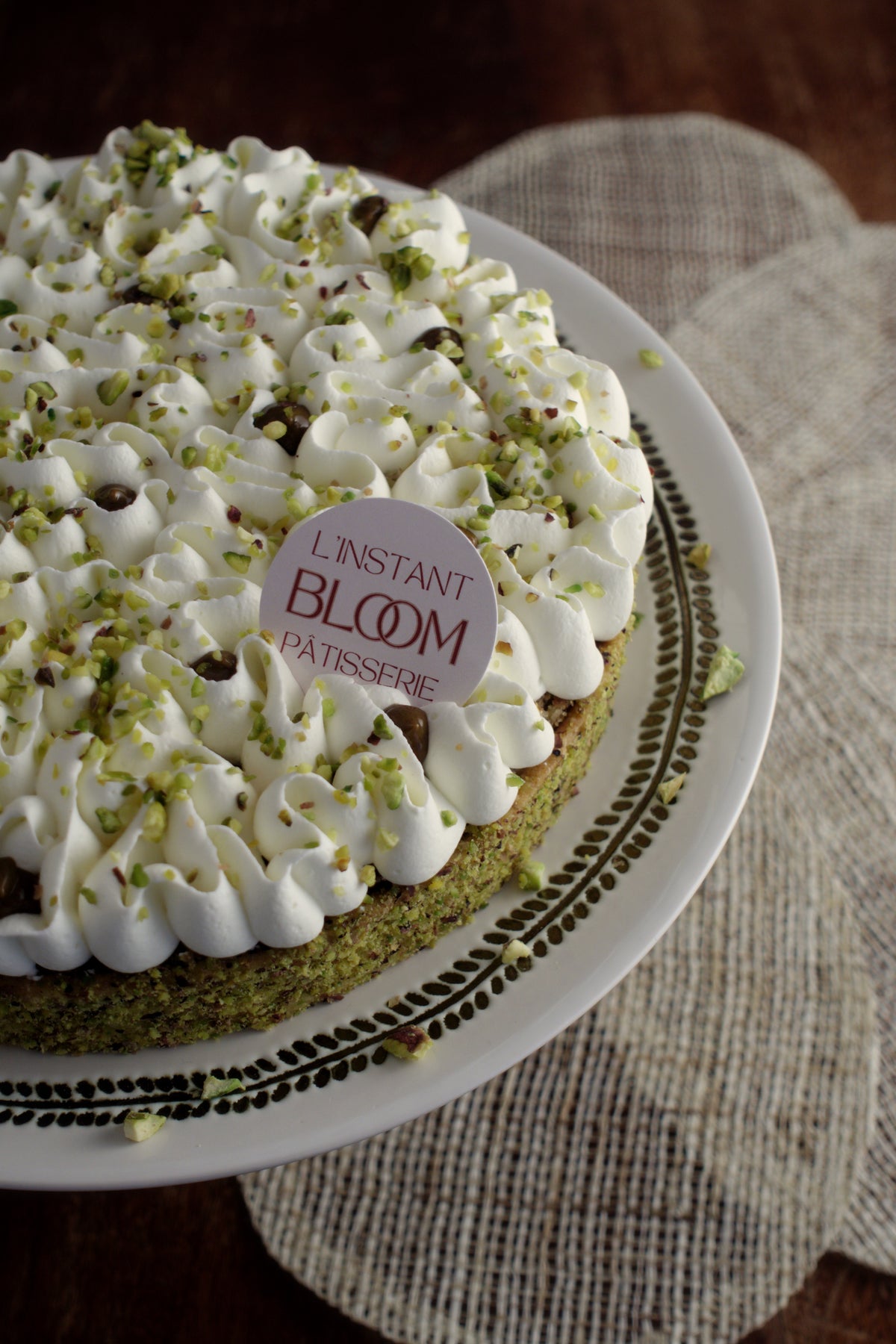 Tarte Pistache-Fleur d'Oranger-Miel -Retrait: Malakoff, St Maur – L ...