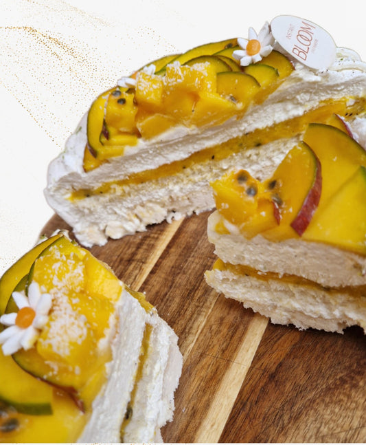 Pavlova Exotique Mangue Passion Découpe