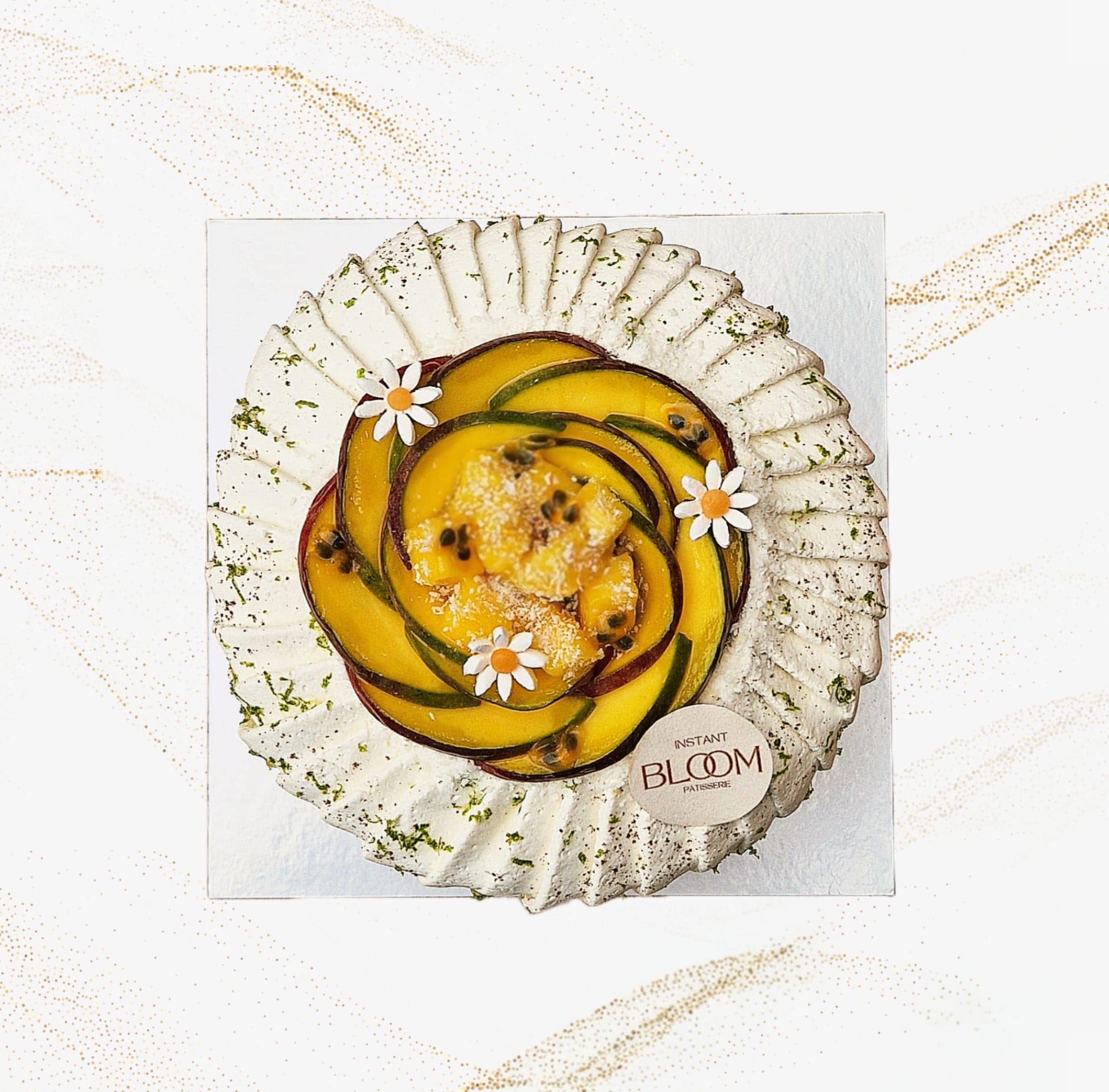 Pavlova Exotique Mangue Passion Vue  de Dessus