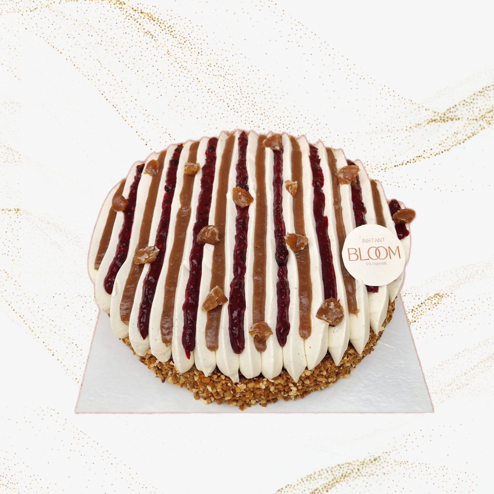 Tarte Poire Amandine Crème de Marron Fruits rouges - Livraison Paris 13, 14, 15, 16 & Malakoff, Montrouge, Vanves, Saint Maur, Vincennes, Neuilly/seine