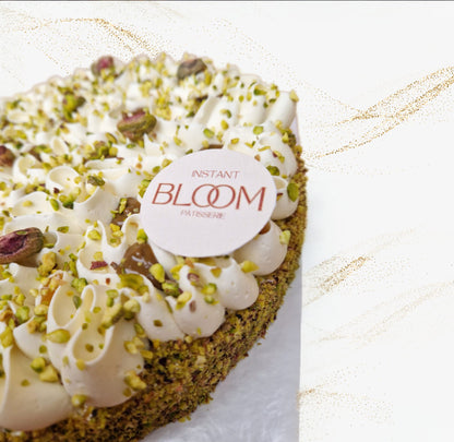 Tarte Pistache-Fleur d'Oranger-Miel